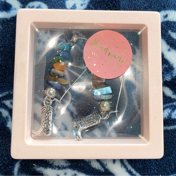 Hand Crafted Jewelry - Handcrafted by @carolynhenski Western Cowboy Boots Dangle Earrings